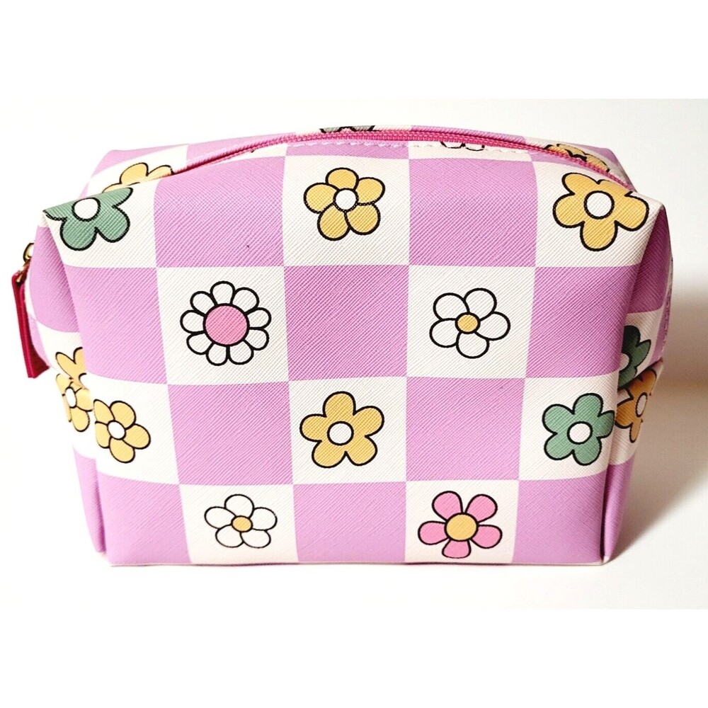 Makeup Cosmetic Bag Great For Makeup Skincare Travel Gift Pink Flowers BRAND NEW